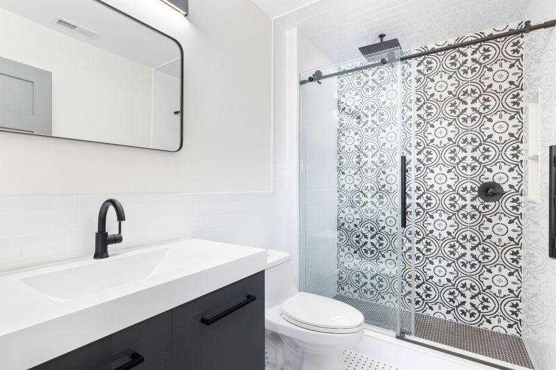 Textured Wall Tiles in Shower Area